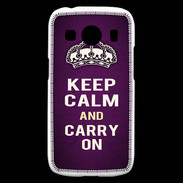Coque Samsung Galaxy Ace4 Keep Calm and Carry on Violet
