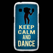 Coque Samsung Galaxy Ace4 Keep Calm and Dance Bleu