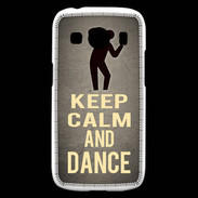 Coque Samsung Galaxy Ace4 Keep Calm and Dance Gris