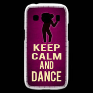Coque Samsung Galaxy Ace4 Keep Calm and Dance Rose