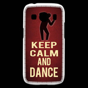 Coque Samsung Galaxy Ace4 Keep Calm and Dance Rouge