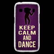 Coque Samsung Galaxy Ace4 Keep Calm and Dance Violet