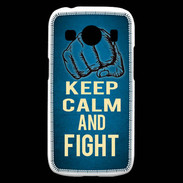 Coque Samsung Galaxy Ace4 Keep Calm and Fight Bleu