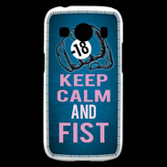 Coque Samsung Galaxy Ace4 Keep Calm and Fist BLeu