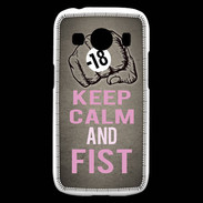 Coque Samsung Galaxy Ace4 Keep Calm and Fist Gris