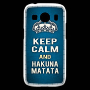 Coque Samsung Galaxy Ace4 Keep Calm and Hakuna Matata Bleu
