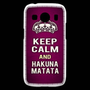 Coque Samsung Galaxy Ace4 Keep Calm and Hakuna Matata rose