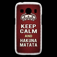Coque Samsung Galaxy Ace4 Keep Calm and Hakuna Matata Rouge