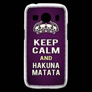 Coque Samsung Galaxy Ace4 Keep Calm and Hakuna Matata Violet