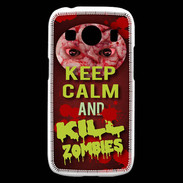 Coque Samsung Galaxy Ace4 Keep Calm and Kill Zombies Rouge
