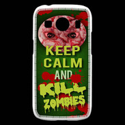 Coque Samsung Galaxy Ace4 Keep Calm and Kill Zombies Vert
