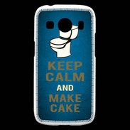 Coque Samsung Galaxy Ace4 Keep Calm and Make cake Bleu