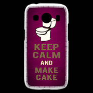 Coque Samsung Galaxy Ace4 Keep Calm and Make cake Rose