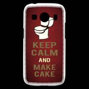 Coque Samsung Galaxy Ace4 Keep Calm and Make cake Rouge