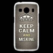 Coque Samsung Galaxy Ace4 Keep Calm and Miskine Gris