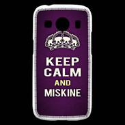 Coque Samsung Galaxy Ace4 Keep Calm and Miskine Violet