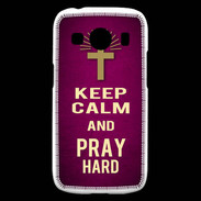 Coque Samsung Galaxy Ace4 Keep Calm and Pray Christian Rose