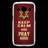 Coque Samsung Galaxy Ace4 Keep Calm and Pray jewish Rouge