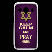 Coque Samsung Galaxy Ace4 Keep Calm and Pray jewish Violet