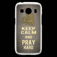 Coque Samsung Galaxy Ace4 Keep Calm and Pray Muslim Gris
