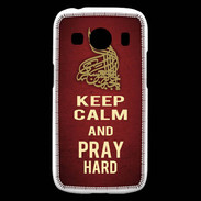Coque Samsung Galaxy Ace4 Keep Calm and Pray Muslim Rouge