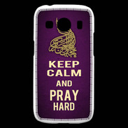Coque Samsung Galaxy Ace4 Keep Calm and Pray Muslim Violet