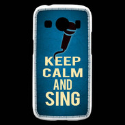 Coque Samsung Galaxy Ace4 Keep Calm and Sing Bleu