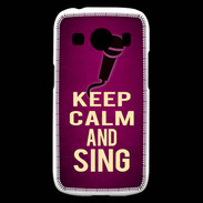 Coque Samsung Galaxy Ace4 Keep Calm and Sing Rose