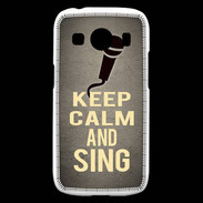 Coque Samsung Galaxy Ace4 Keep Calm and Sing Gris