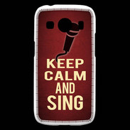 Coque Samsung Galaxy Ace4 Keep Calm and Sing Rouge