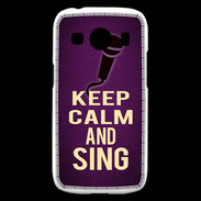 Coque Samsung Galaxy Ace4 Keep Calm and Sing Violet