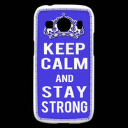 Coque Samsung Galaxy Ace4 Keep Calm and Stay strong Bleu