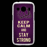 Coque Samsung Galaxy Ace4 Keep Calm and Stay strong Violet
