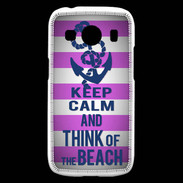Coque Samsung Galaxy Ace4 Keep Calm and Think Beach Rose