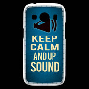 Coque Samsung Galaxy Ace4 Keep Calm and Up Sound Bleu