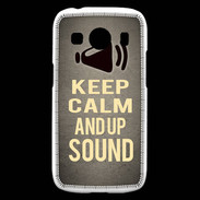 Coque Samsung Galaxy Ace4 Keep Calm and Up Sound Gris