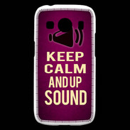 Coque Samsung Galaxy Ace4 Keep Calm and Up Sound Rose