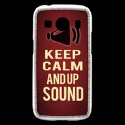 Coque Samsung Galaxy Ace4 Keep Calm and Up Sound Rouge