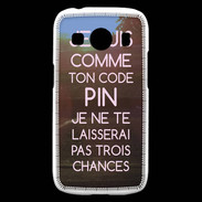 Coque Samsung Galaxy Ace4 Code pin rose ZG