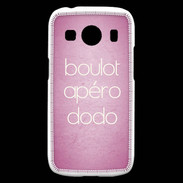 Coque Samsung Galaxy Ace4 Boulot Apéro Dodo Rose ZG