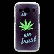Coque Samsung Galaxy Ace4 In Weed We trust Vert ZG