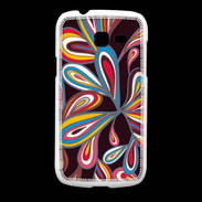Coque Samsung Galaxy Fresh Flower power sur fond noir