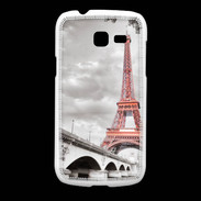 Coque Samsung Galaxy Fresh Tour Eiffel rouge sur fond en noir et blanc