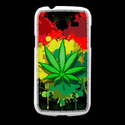 Coque Samsung Galaxy Fresh Feuille de cannabis et cœur Rasta