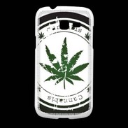 Coque Samsung Galaxy Fresh Grunge stamp with marijuana leaf