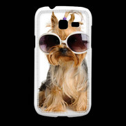 Coque Samsung Galaxy Fresh Chien Yorkie avec lunette de soleil