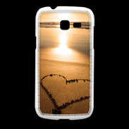 Coque Samsung Galaxy Fresh Coeur sur la plage avec couché de soleil