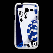 Coque Samsung Galaxy Fresh Poker bleu et noir