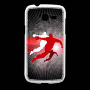 Coque Samsung Galaxy Fresh Illustration Handball en noir et rouge
