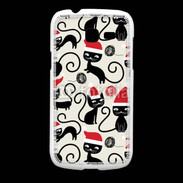 Coque Samsung Galaxy Fresh Fond chat noir Noël